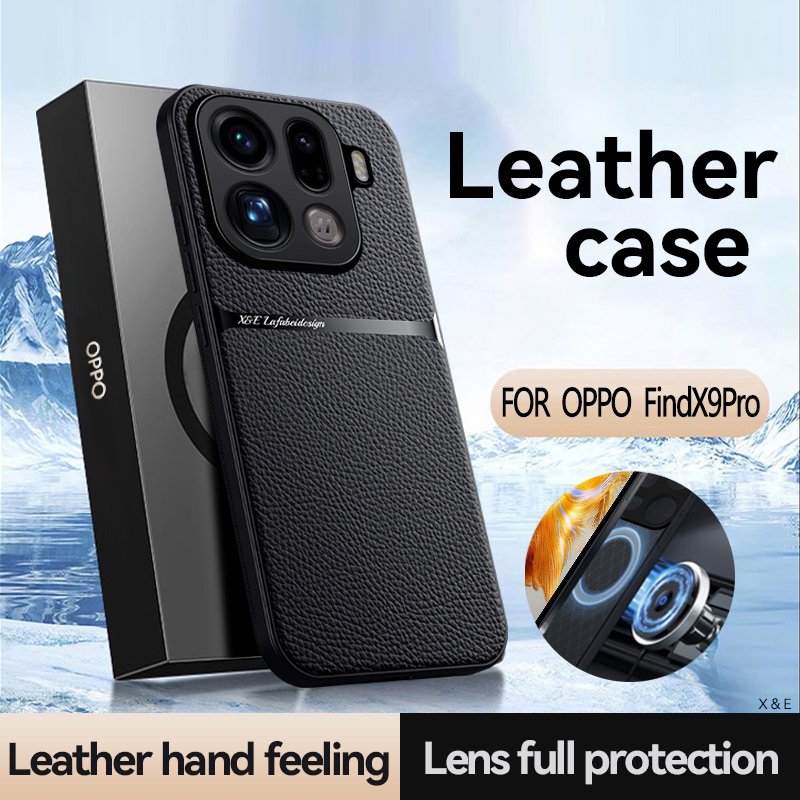 Camera Leather Case - Para OPPO Find X9 Pro X9