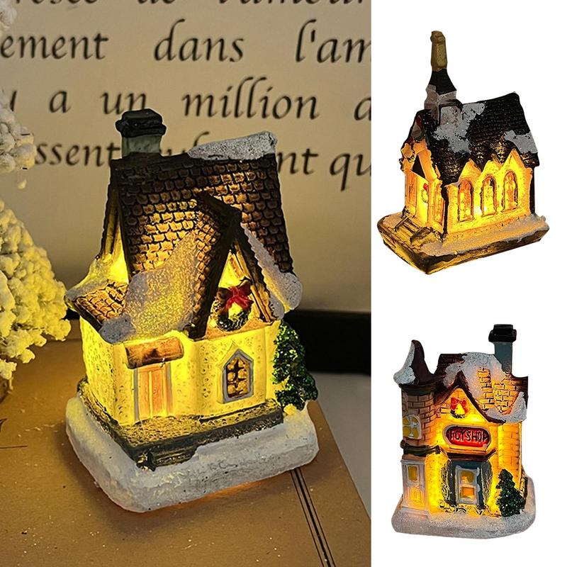 Collectible Vintage Lamps - Casas de pueblo de Navidad, luz