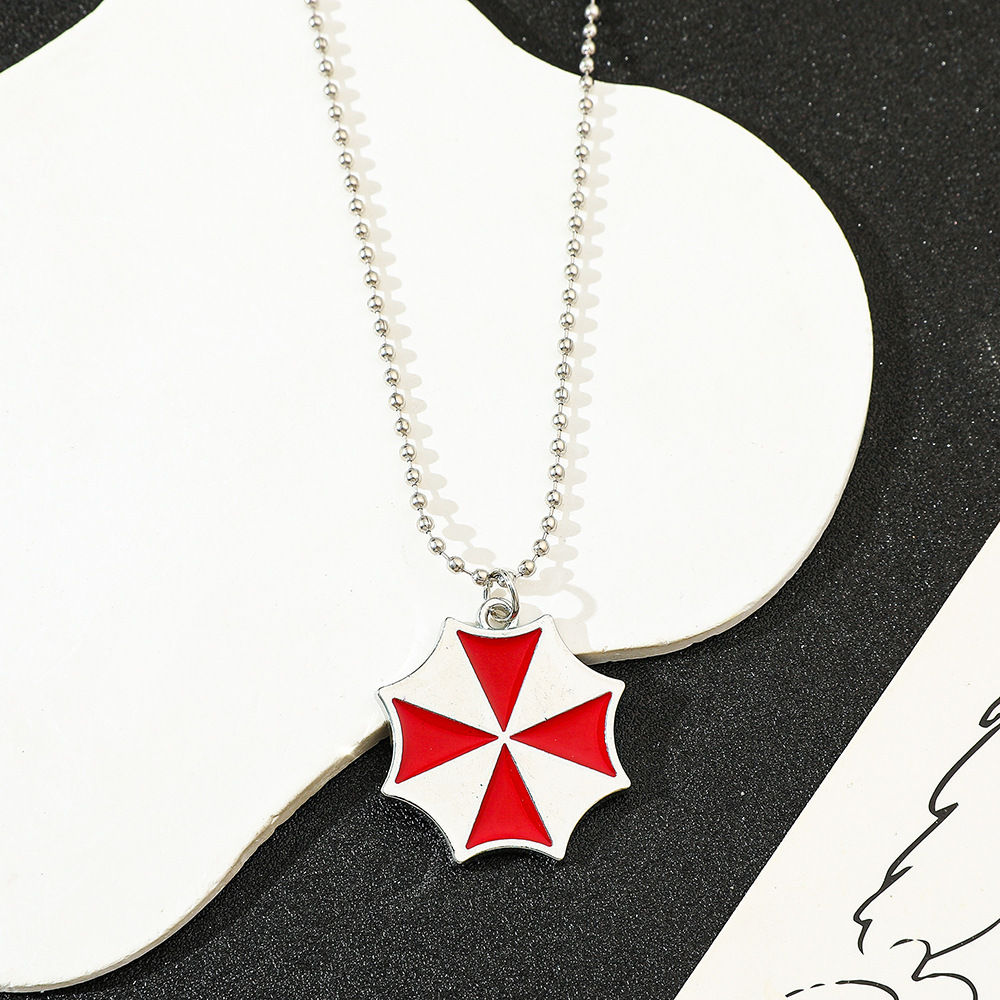 Vintage Collectible Item - Collar con Colgante de Paraguas Rojo