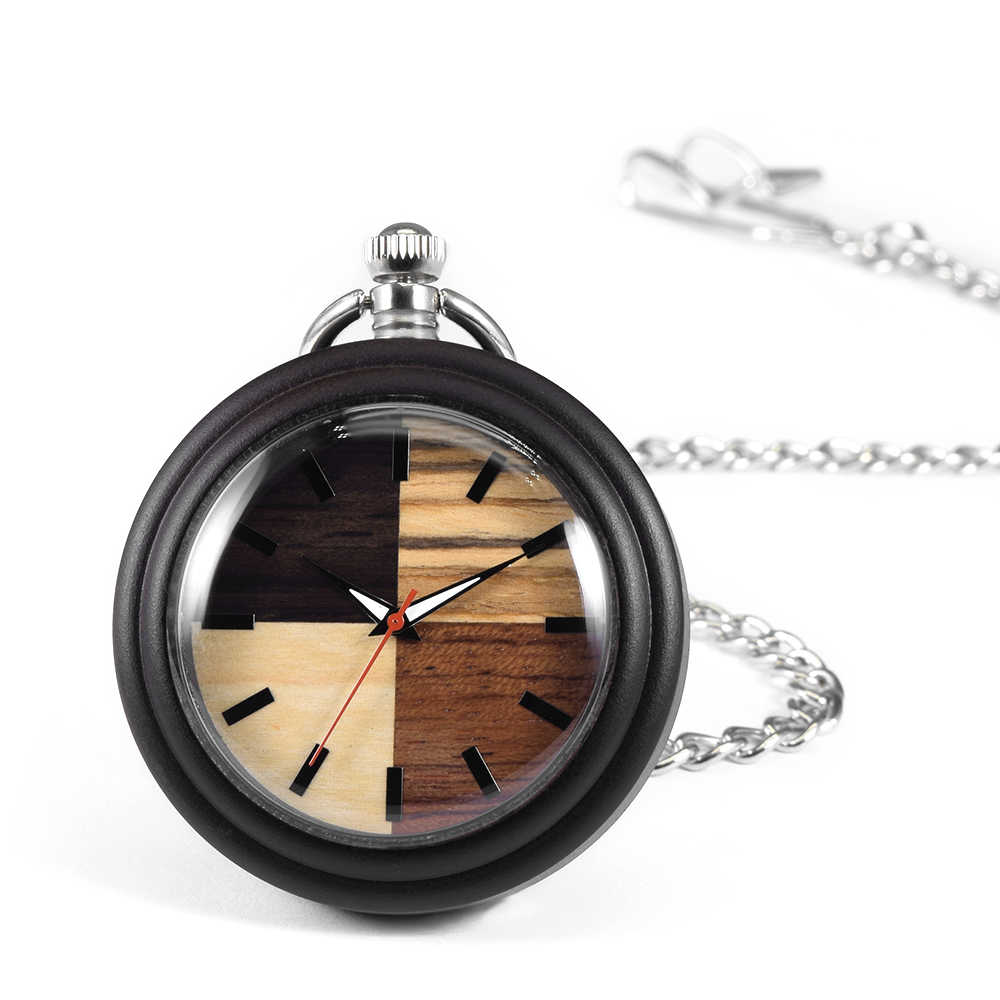 Vintage Collectible Glass - Reloj de bolsillo de cuarzo de