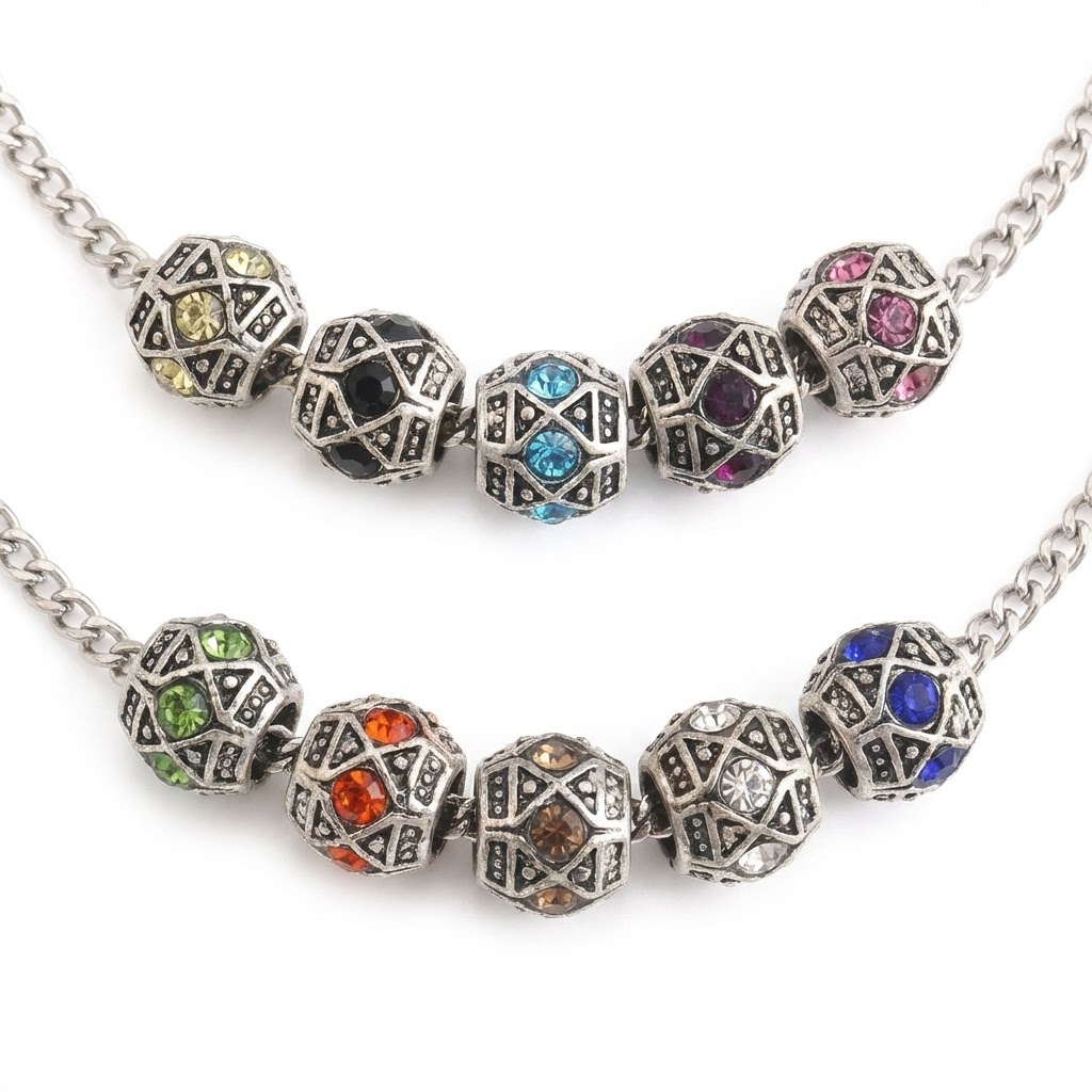 Vintage Collectible Item - 10 Piezas de Cuentas de Metal