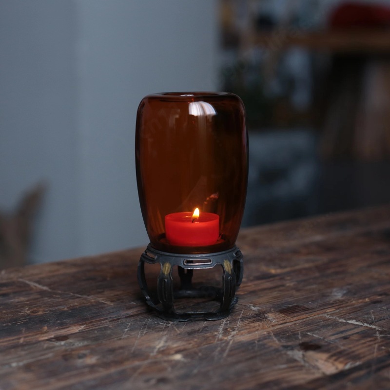 Collectible Vintage Lamps - Portavelas de cristal vintage, decoración zen,