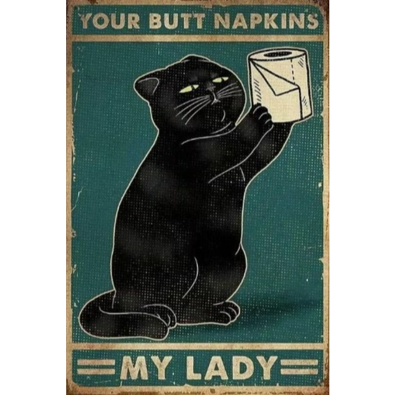 Letrero de Metal de gato diver - Vintage Collectible Plates reseña y precio