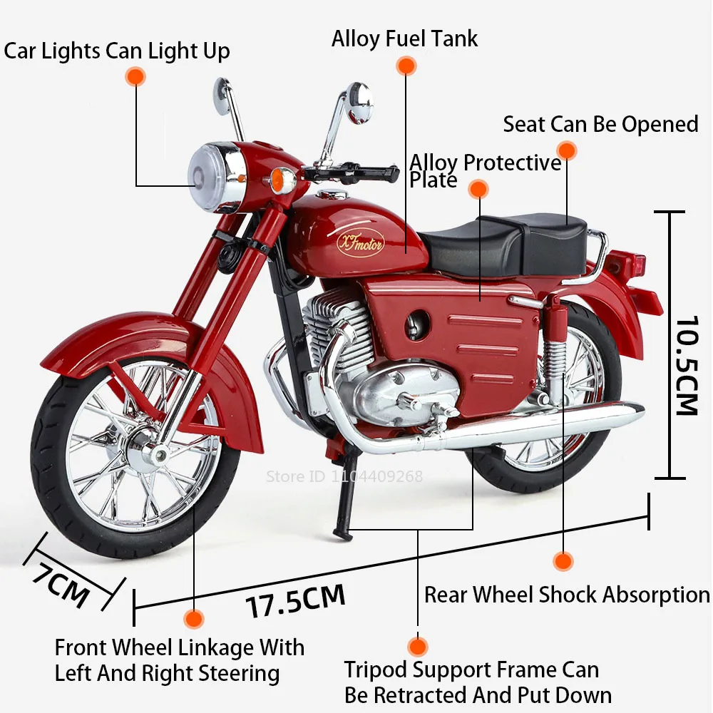 Modelo de motocicleta XF250 a  - Vintage Collectible Toys reseña y precio